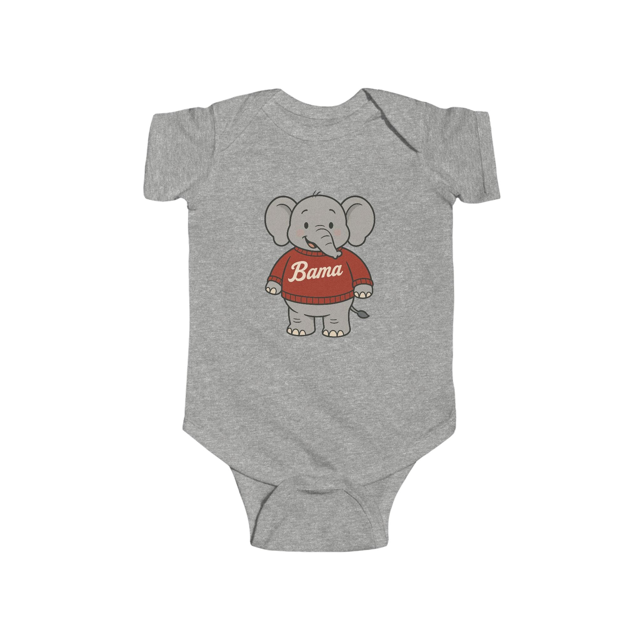 Alabama Football Baby Onesie (NB-24M) | Alabama Elephant Bama Design | Infant Clothing | Newborn Gift | Baby Shower Present