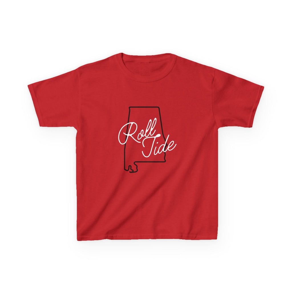Alabama Outline Kids Tee (XS-XL) | Tide Shirt for Children | Bama Football Kids T-Shirt