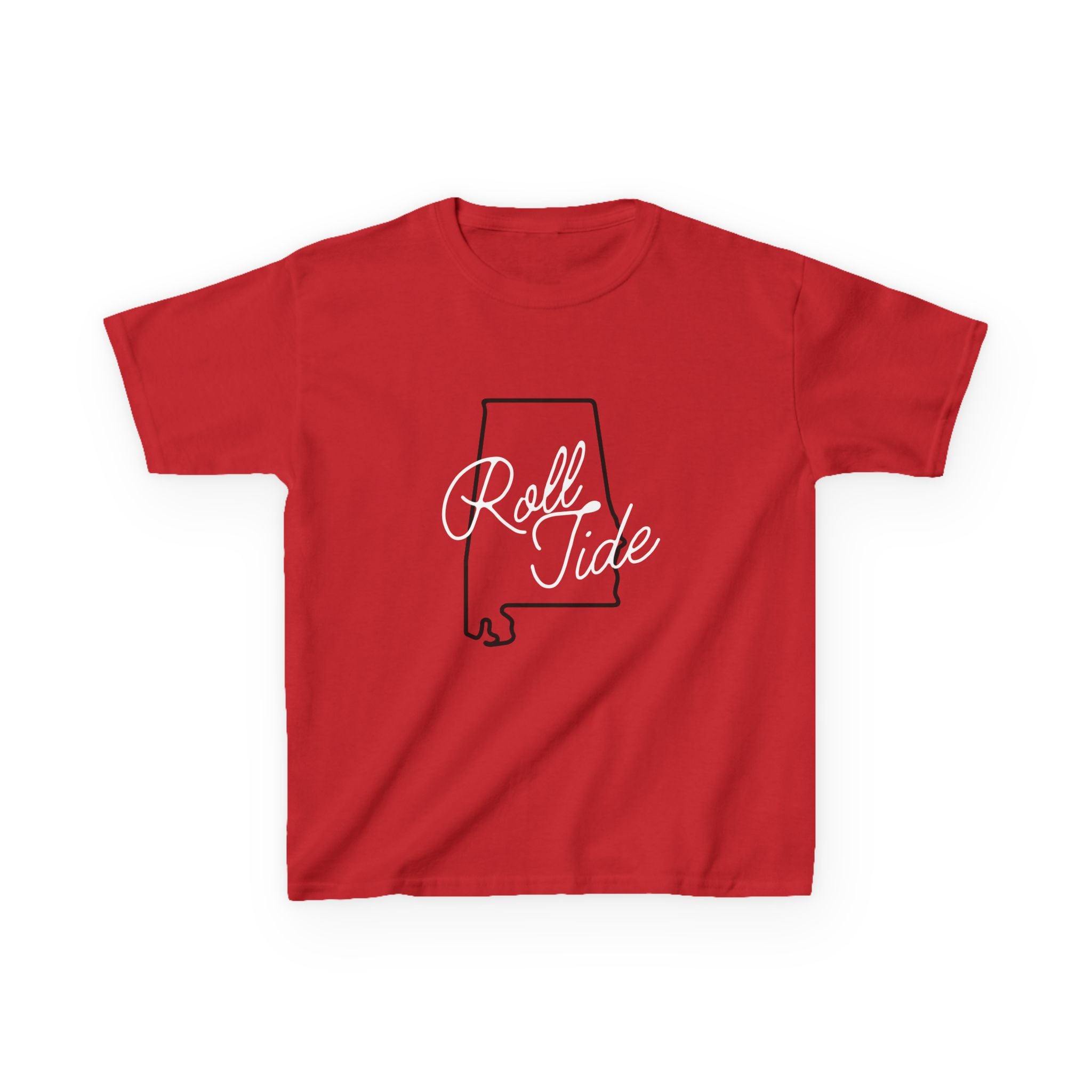 Alabama Outline Kids Tee (XS-XL) | Tide Shirt for Children | Bama Football Kids T-Shirt