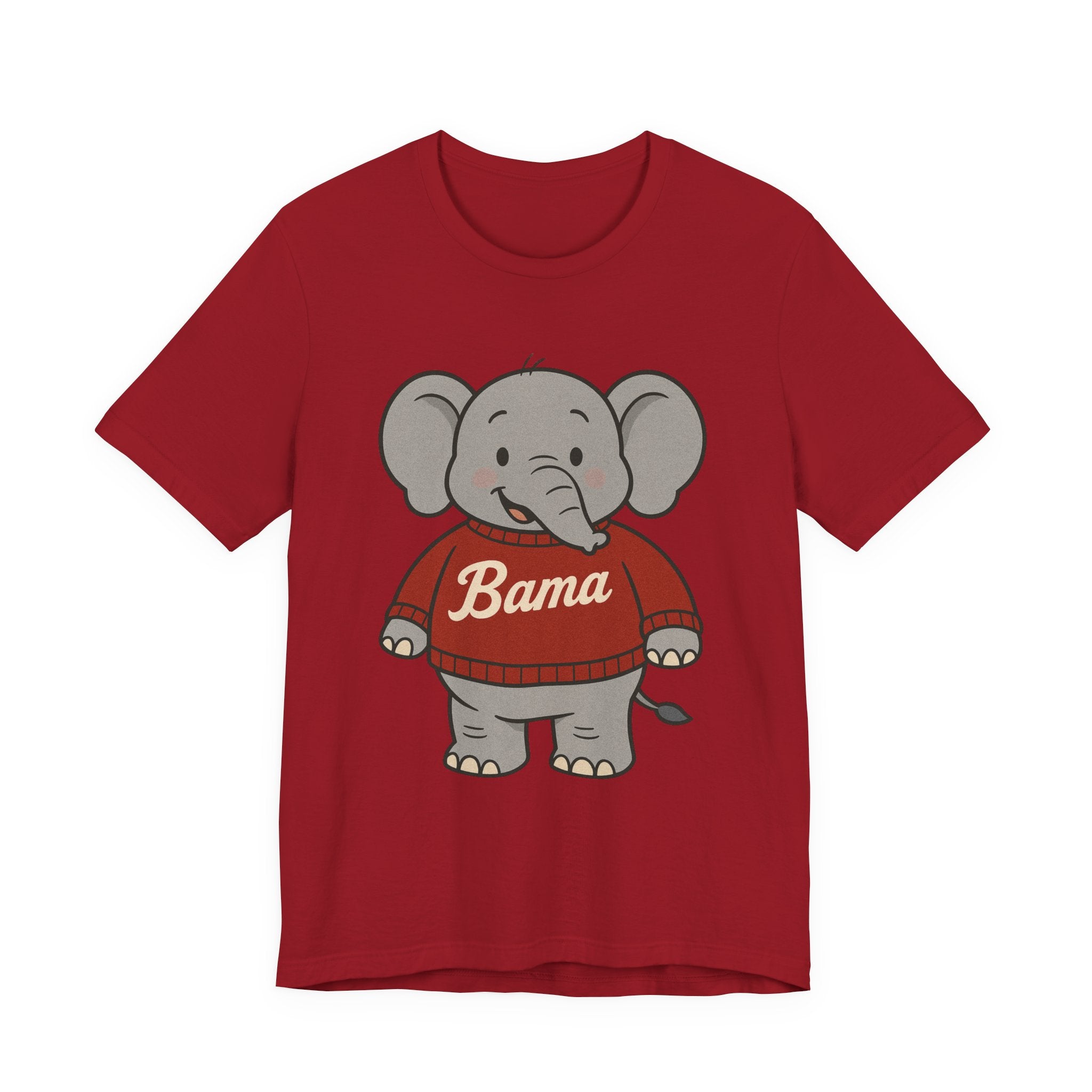 Alabama Football Elephant T-Shirt | Cute Bama Shirt | College Football Lover Gift | Casual Everyday Wear | Graphic Tee for Kids & Adults
