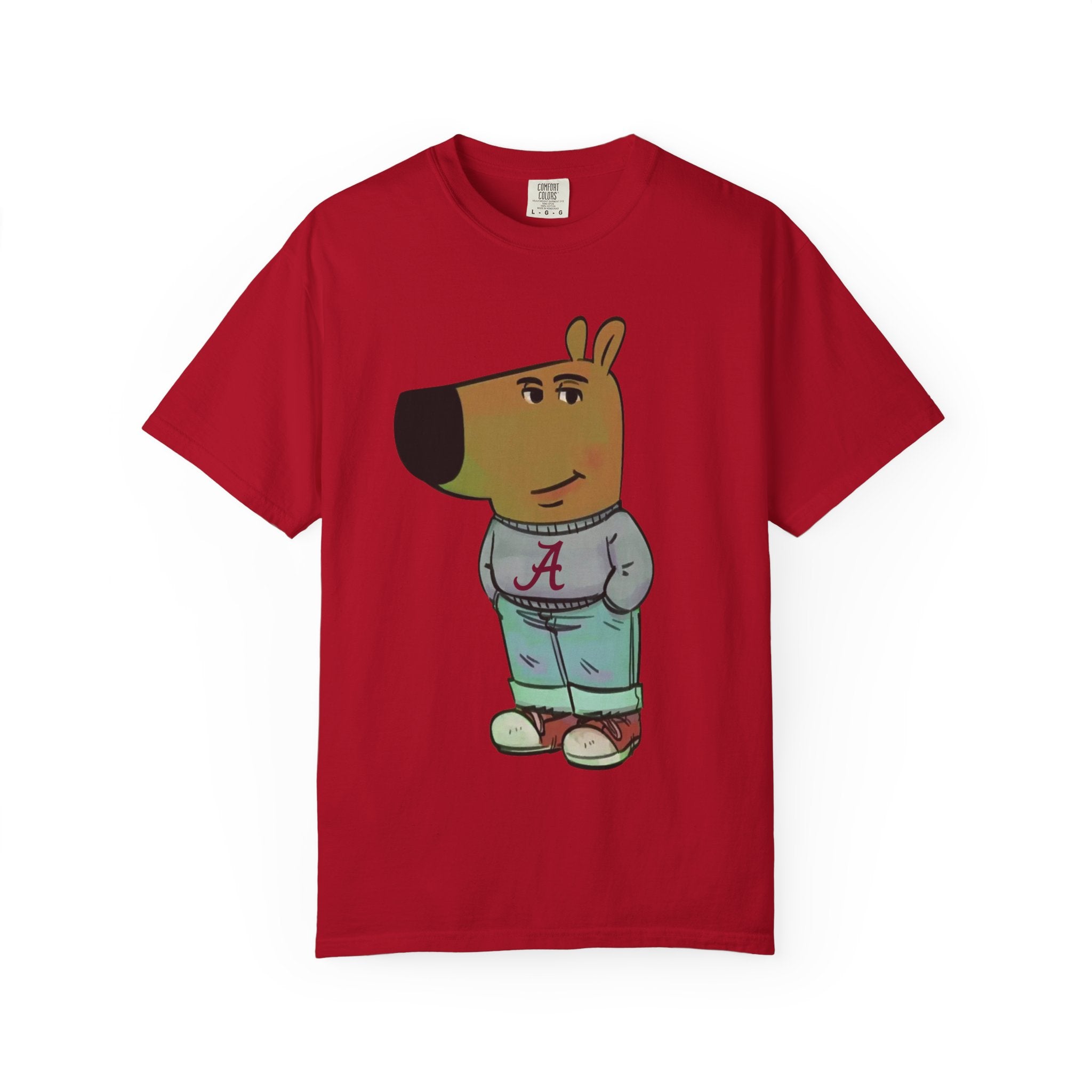 Alabama Chill Guy Shirt | College Football Character Tee | Unisex Cotton T-Shirt | Cartoon Graphic Shirt | Gift for Dog Lovers