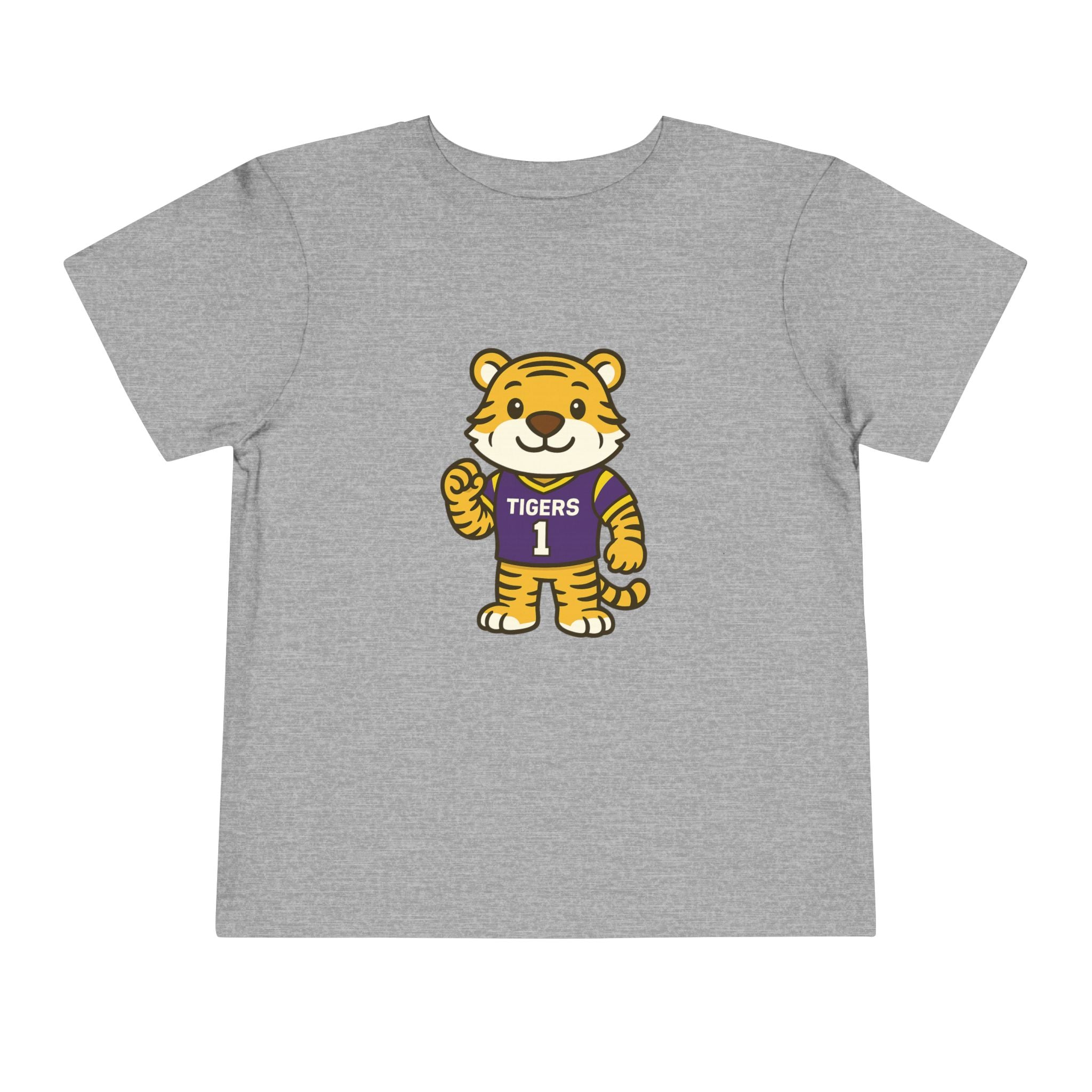 Tigers Toddler Tee (2T-5T) | Louisiana Football Kids Short Sleeve T-Shirt |  Geaux Football Fan Shirt | Tiger Birthday Gift | Purple & Gold