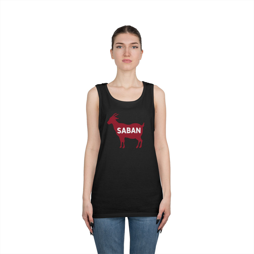 Saban Goat Unisex Cotton Tank Top | Casual Alabama Football Wear | Gifts for Bama Lovers