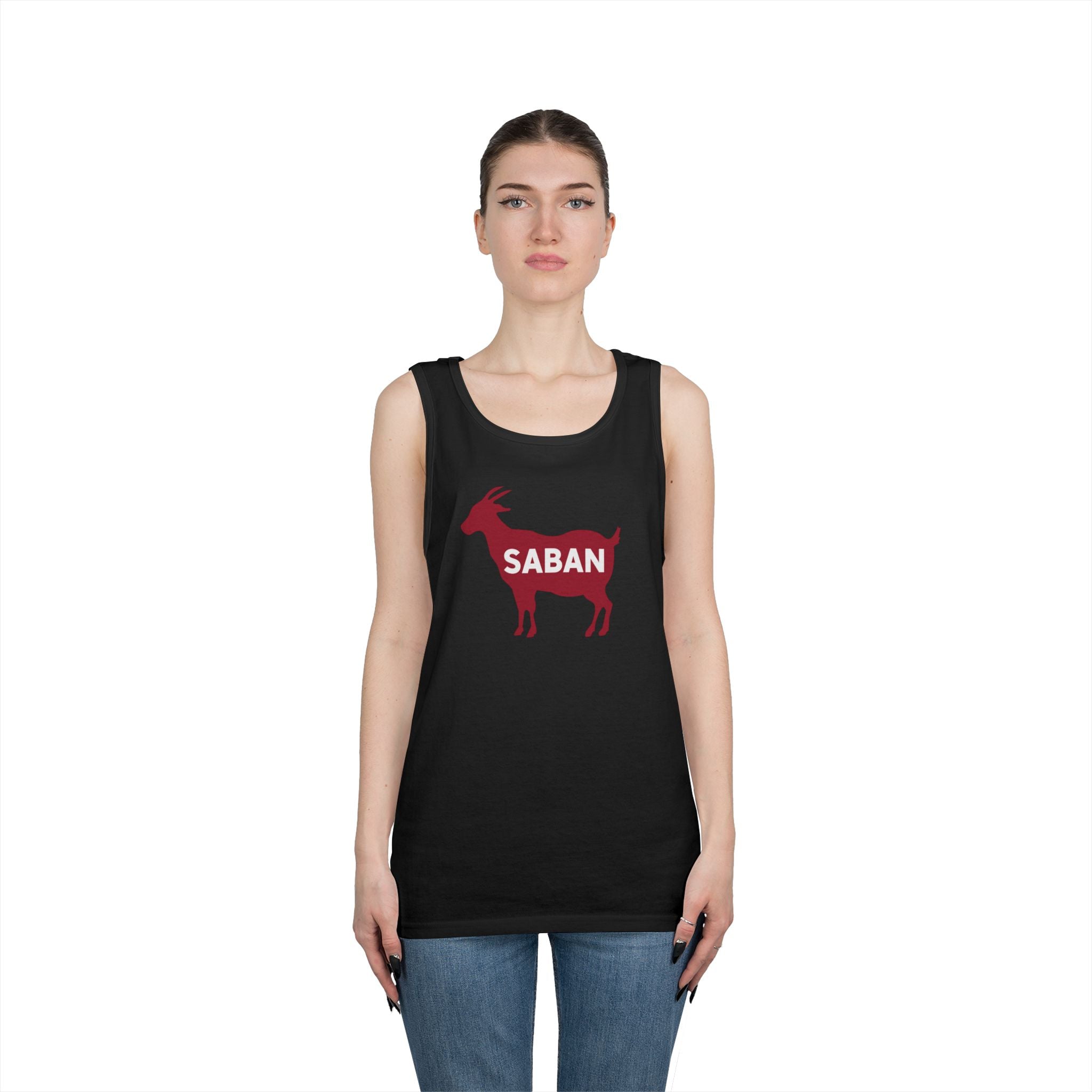 Saban Goat Unisex Cotton Tank Top | Casual Alabama Football Wear | Gifts for Bama Lovers