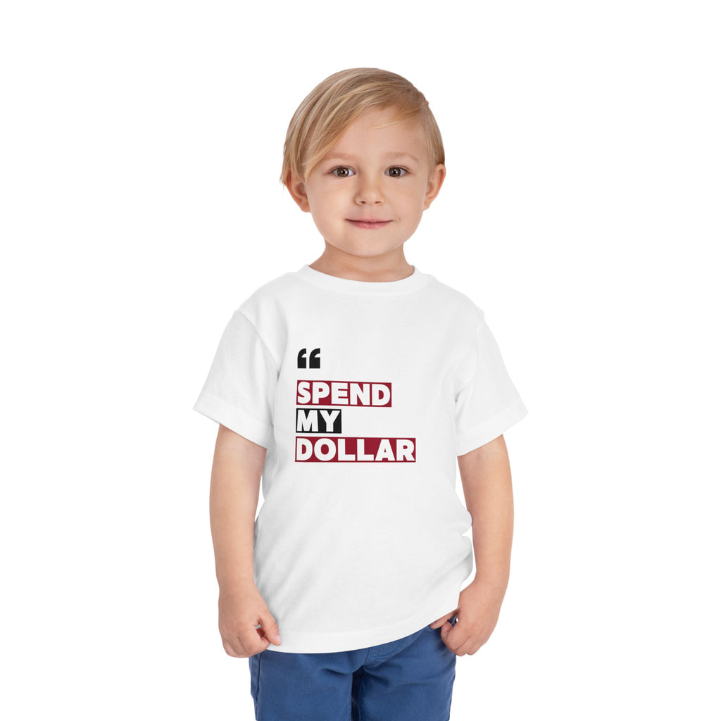 Alabama Toddler Spend My Dollar Short Sleeve Tee (2T-5T) |  Tuscaloosa T-Shirt  | Cute Gift for Kids