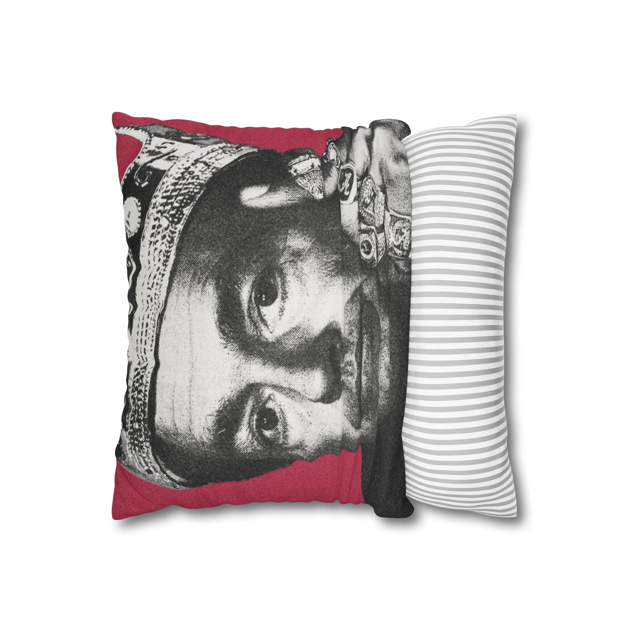 King Saban Faux Suede Pillowcase (14x14) | Unique Alabama Fan Home Decor | Throw Pillow for Living Room