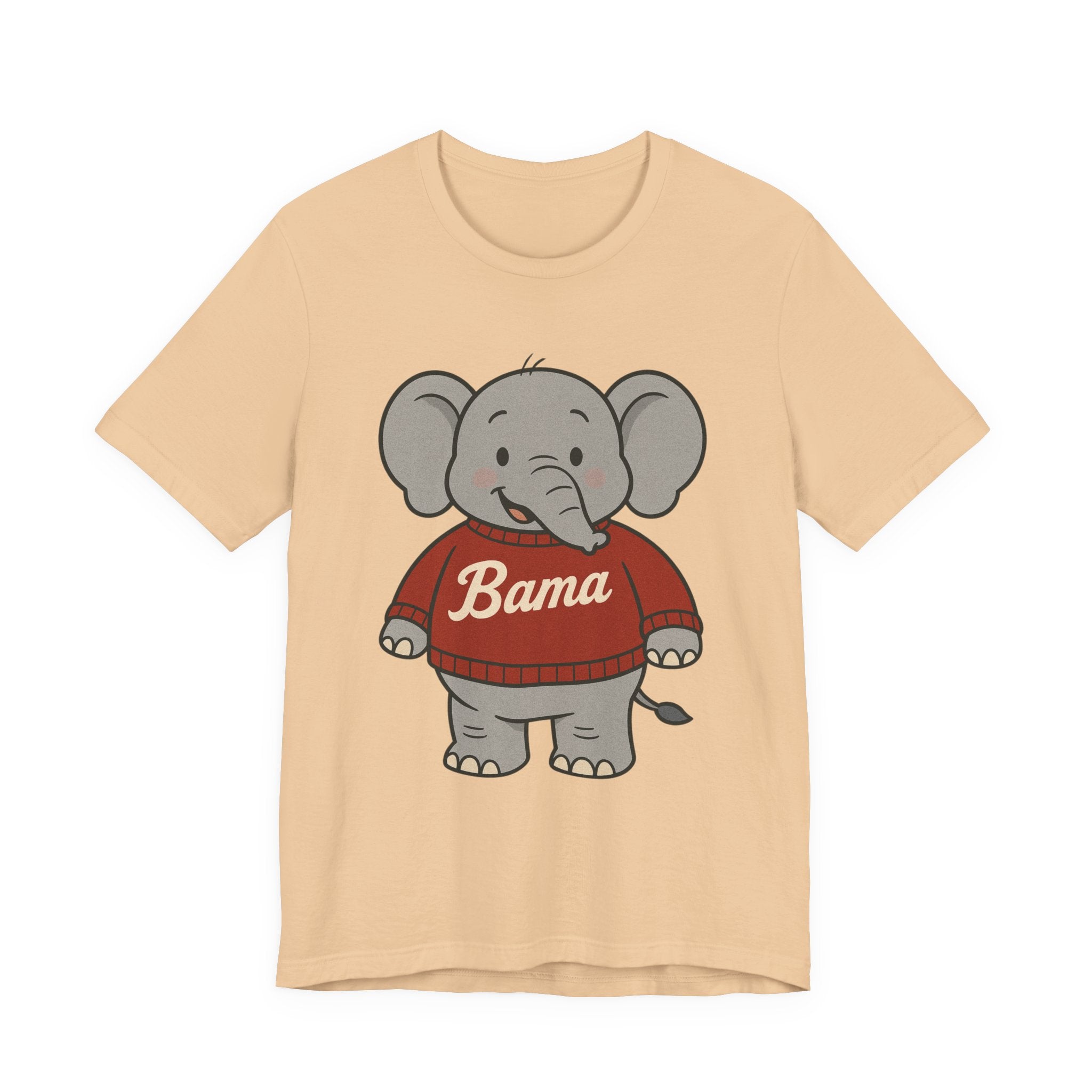 Alabama Football Elephant T-Shirt | Cute Bama Shirt | College Football Lover Gift | Casual Everyday Wear | Graphic Tee for Kids & Adults
