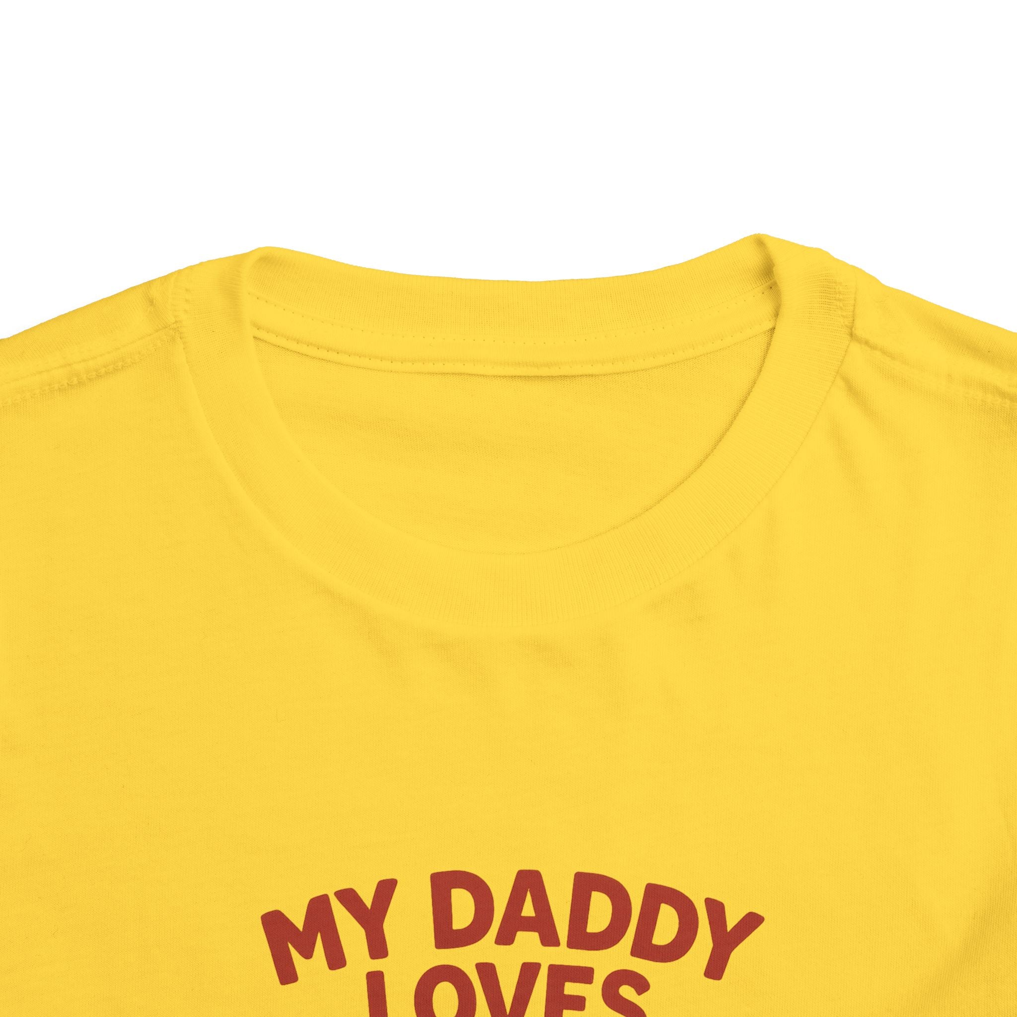 My Daddy Loves Bama Toddler Tee (2T-5T) |  Alabama Cute Kids' T-Shirt l Baby Shower Gift | Alabama Fan Apparel |Toddler Clothing
