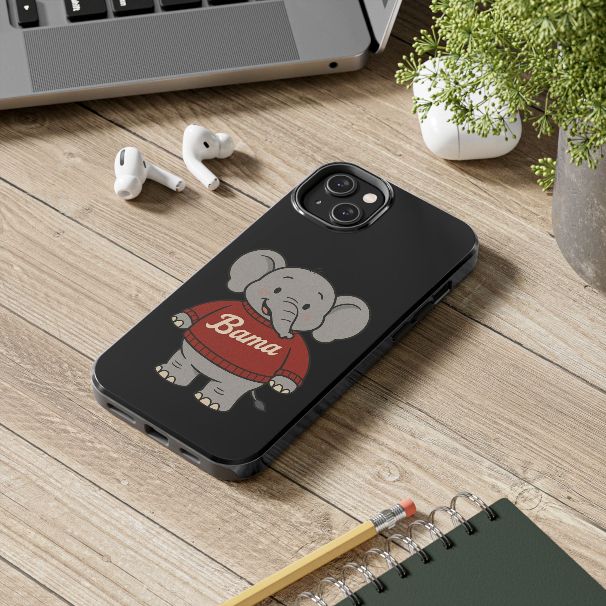 Alabama Elephant Tough Phone Case | Perfect for Alabama Fans | Gift for College Students | College Merchandise | Bama Unique Phone Cover