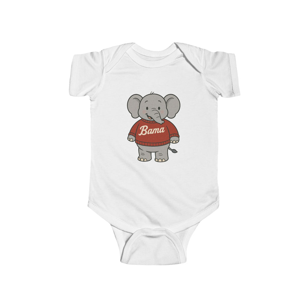Alabama Football Baby Onesie (NB-24M) | Alabama Elephant Bama Design | Infant Clothing | Newborn Gift | Baby Shower Present