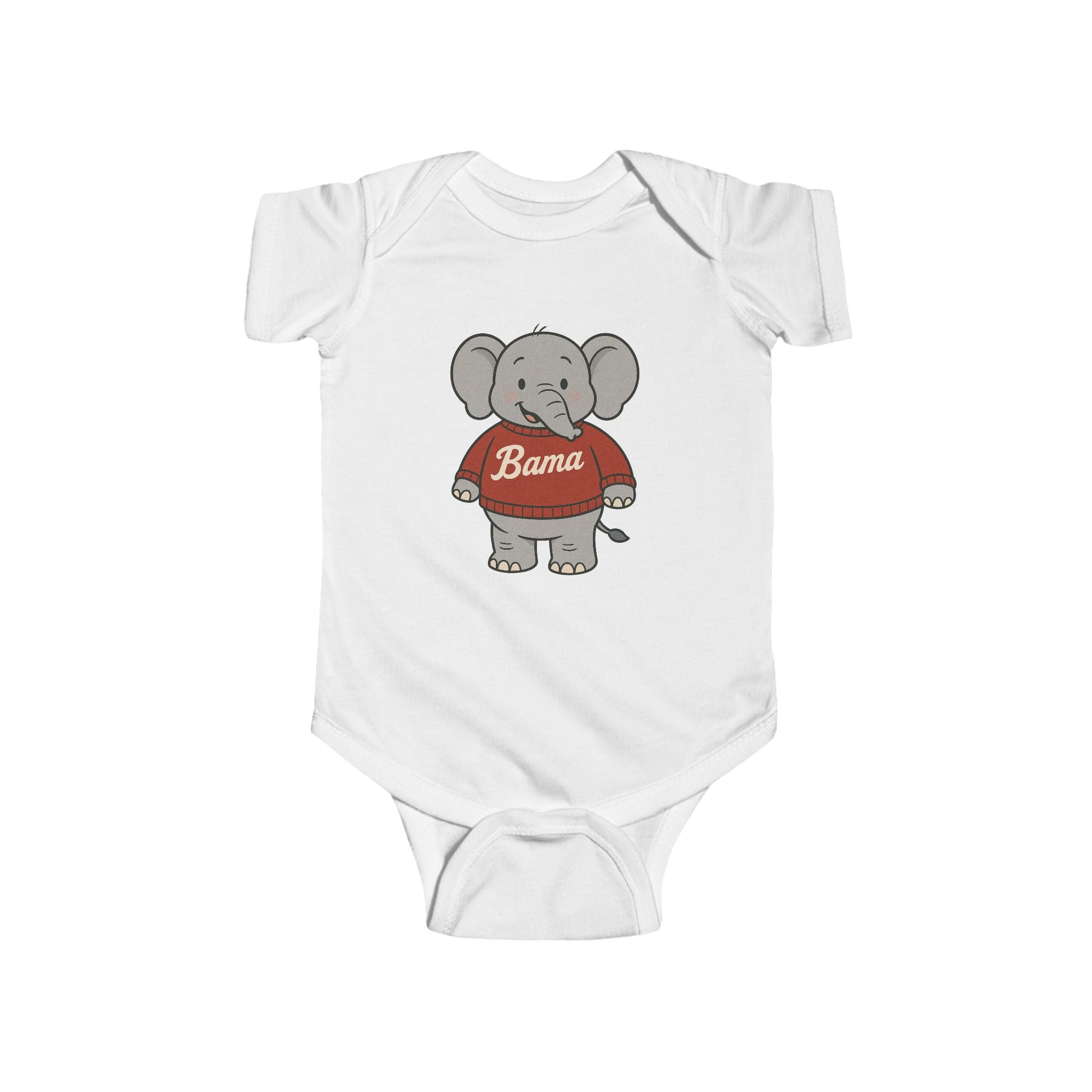 Alabama Football Baby Onesie (NB-24M) | Alabama Elephant Bama Design | Infant Clothing | Newborn Gift | Baby Shower Present