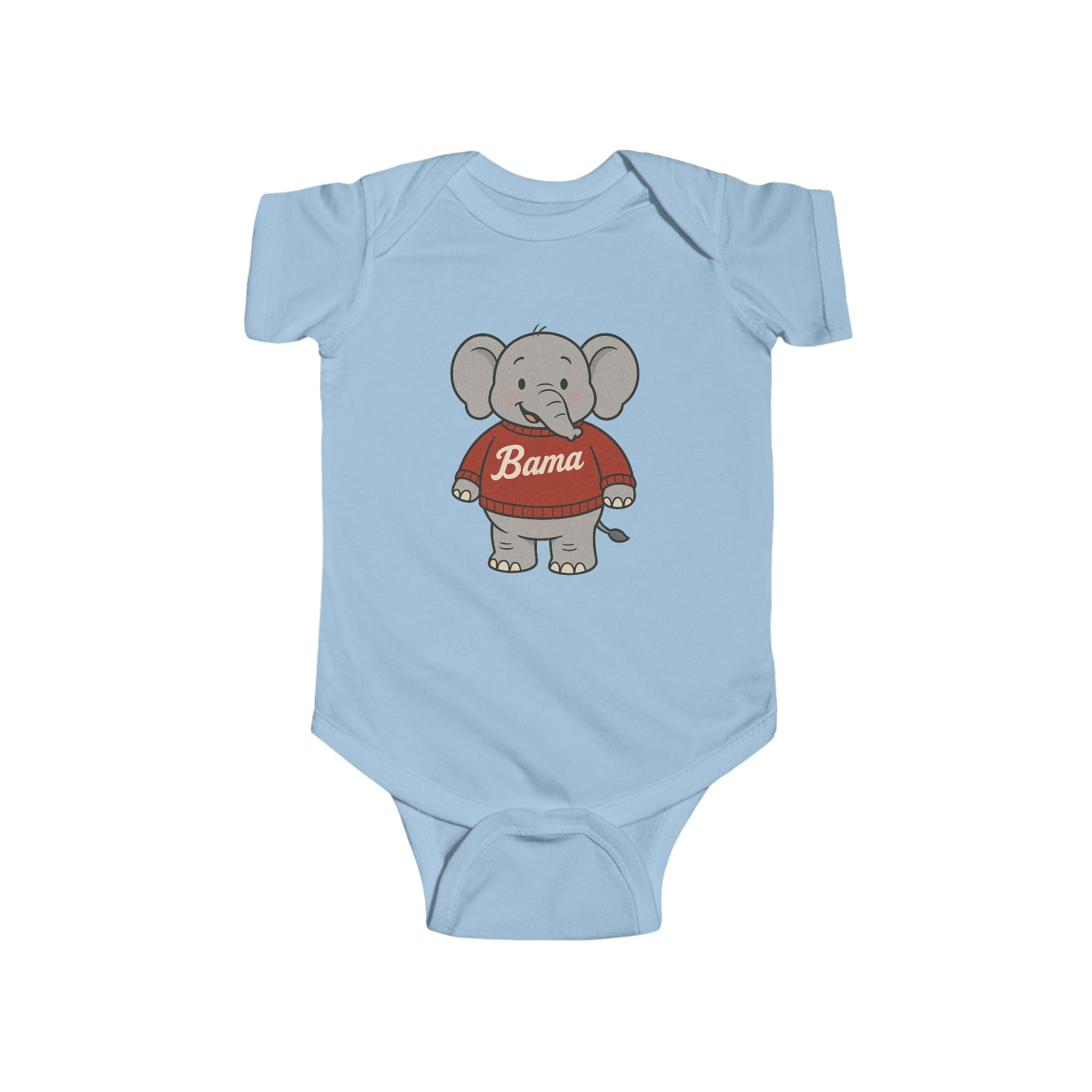 Alabama Football Baby Onesie (NB-24M) | Alabama Elephant Bama Design | Infant Clothing | Newborn Gift | Baby Shower Present