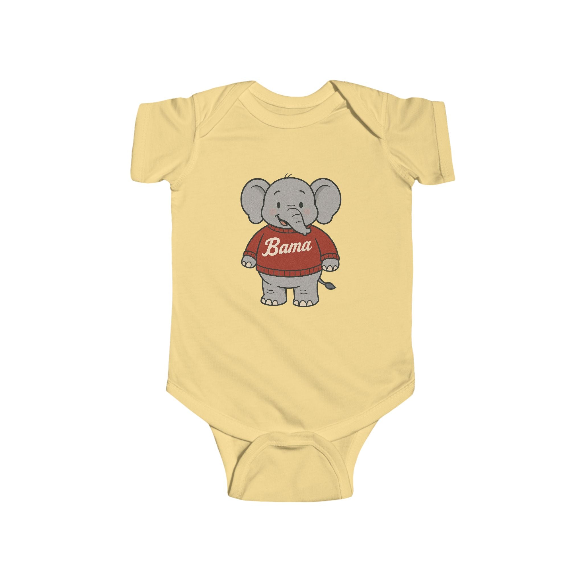 Alabama Football Baby Onesie (NB-24M) | Alabama Elephant Bama Design | Infant Clothing | Newborn Gift | Baby Shower Present