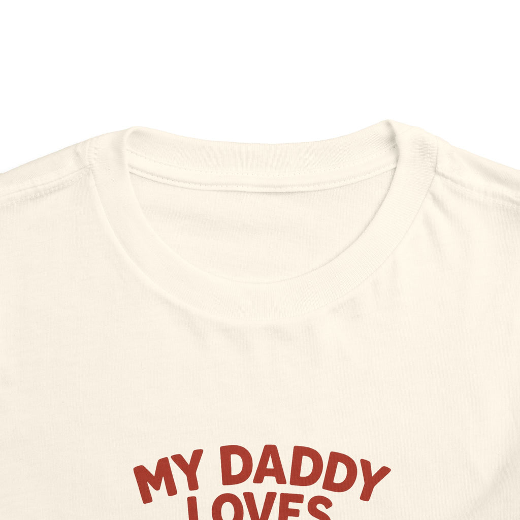 My Daddy Loves Bama Toddler Tee (2T-5T) |  Alabama Cute Kids' T-Shirt l Baby Shower Gift | Alabama Fan Apparel |Toddler Clothing