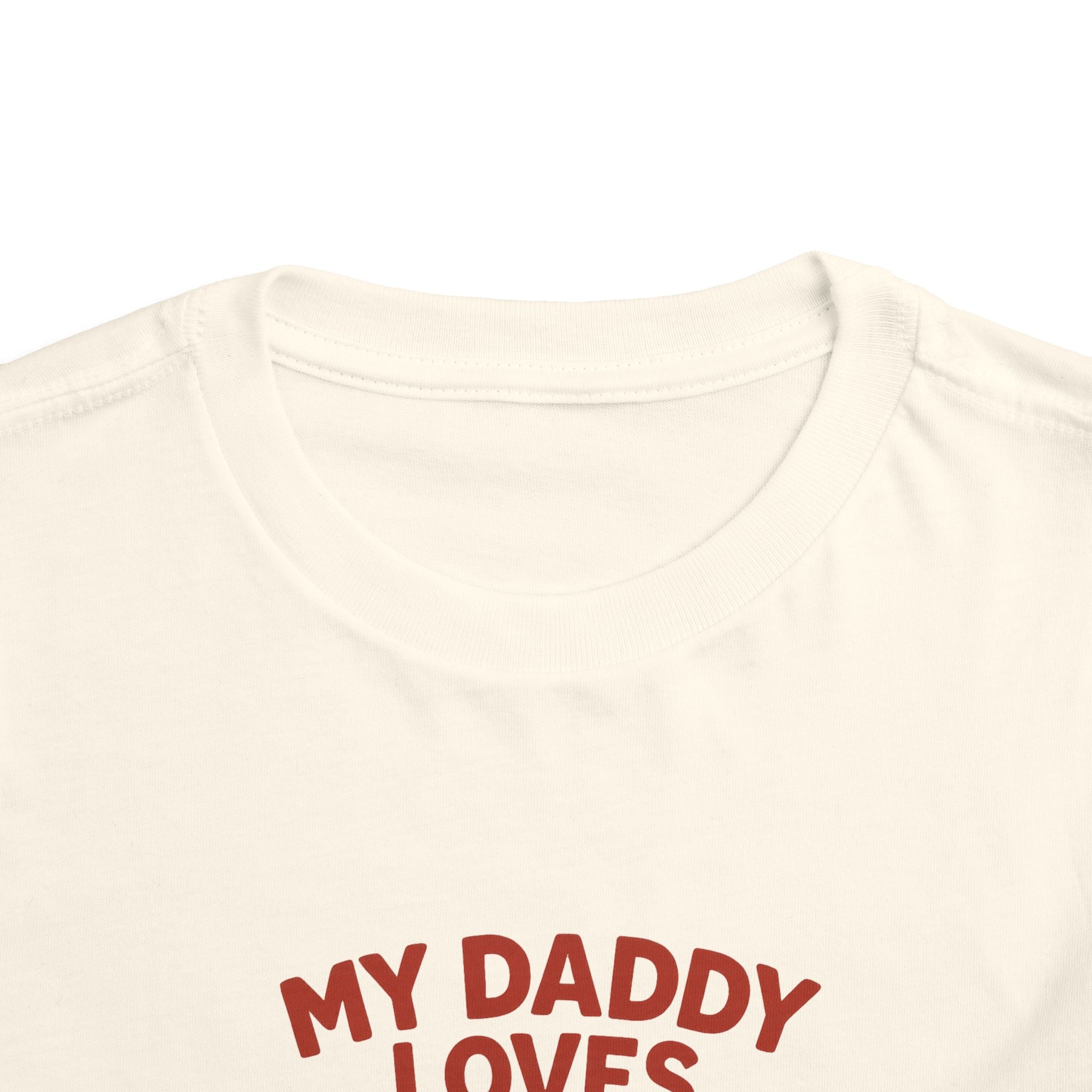 My Daddy Loves Bama Toddler Tee (2T-5T) |  Alabama Cute Kids' T-Shirt l Baby Shower Gift | Alabama Fan Apparel |Toddler Clothing