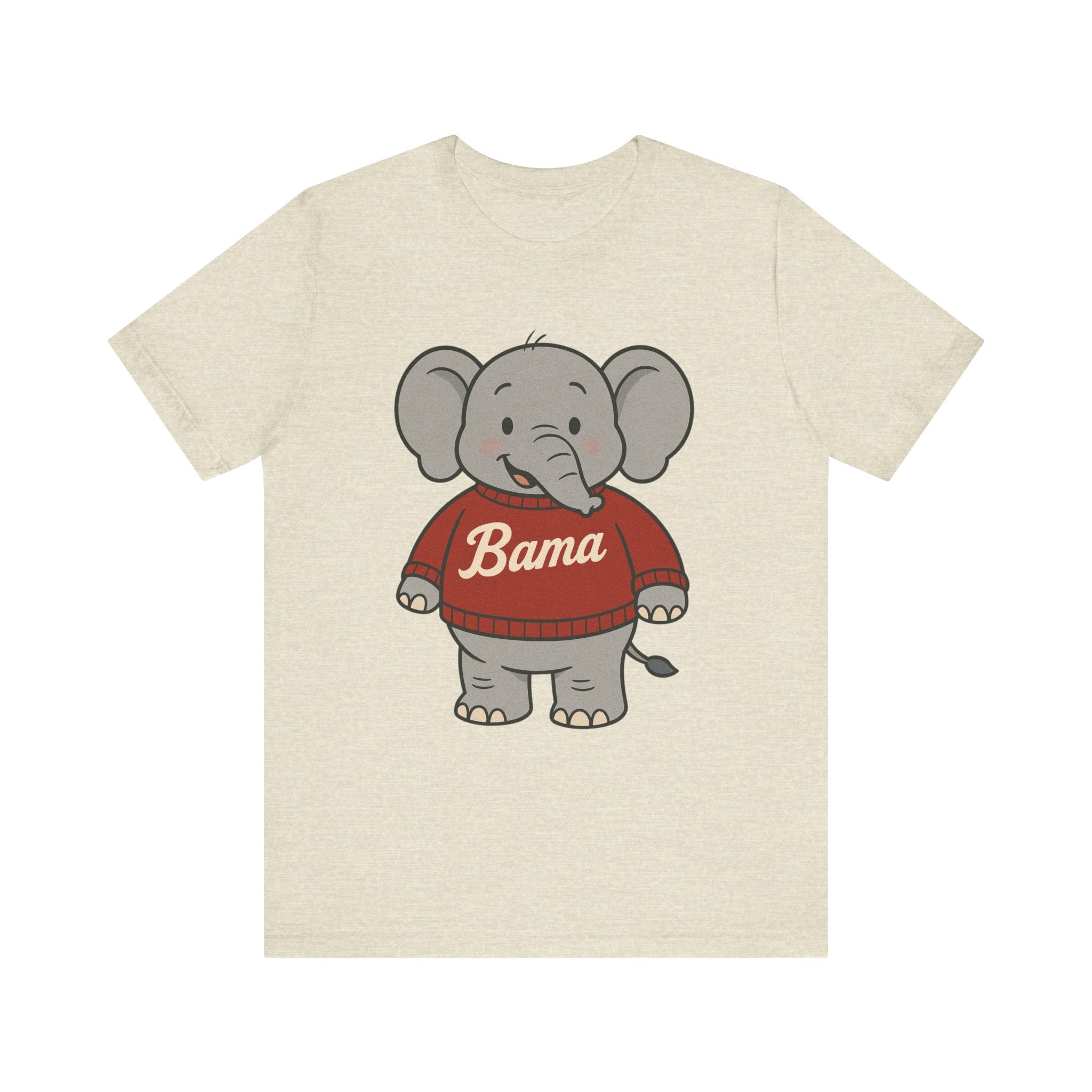 Alabama Football Elephant T-Shirt | Cute Bama Shirt | College Football Lover Gift | Casual Everyday Wear | Graphic Tee for Kids & Adults