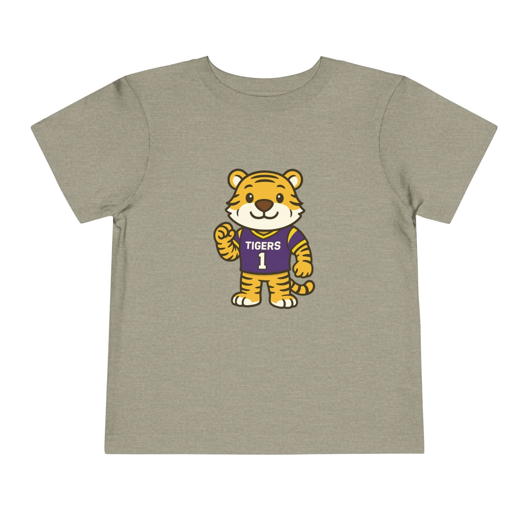 Tigers Toddler Tee (2T-5T) | Louisiana Football Kids Short Sleeve T-Shirt |  Geaux Football Fan Shirt | Tiger Birthday Gift | Purple & Gold