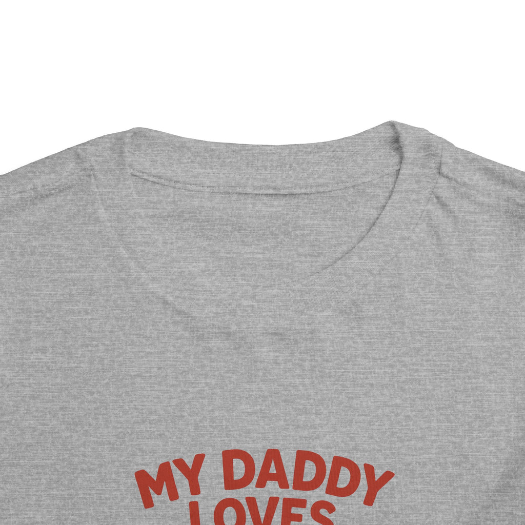 My Daddy Loves Bama Toddler Tee (2T-5T) |  Alabama Cute Kids' T-Shirt l Baby Shower Gift | Alabama Fan Apparel |Toddler Clothing