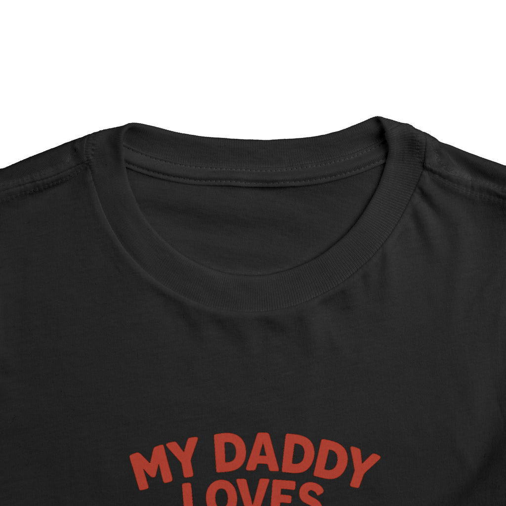My Daddy Loves Bama Toddler Tee (2T-5T) |  Alabama Cute Kids' T-Shirt l Baby Shower Gift | Alabama Fan Apparel |Toddler Clothing