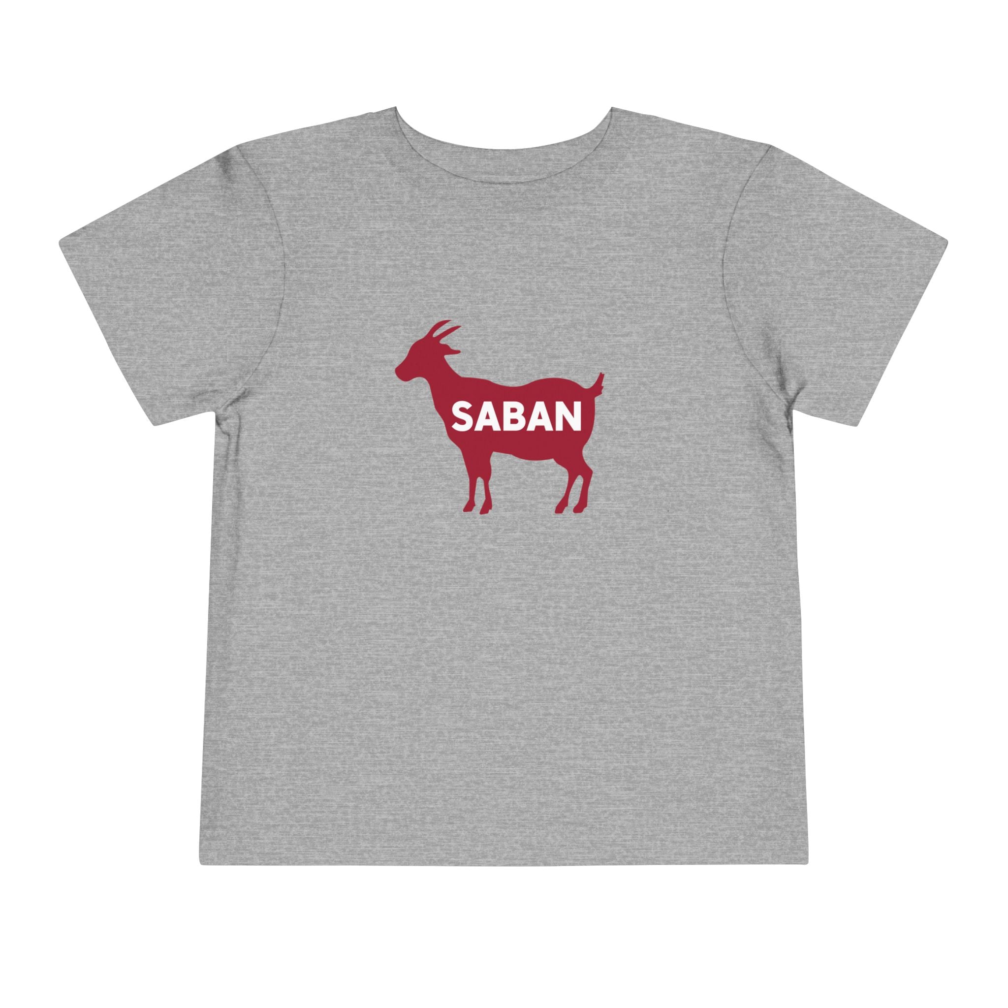 Saban GOAT Cute Toddler Tee (2T-5T) | Kids Animal Shirt | Funny Baby Gift | Summer T-Shirt | Alabama Football