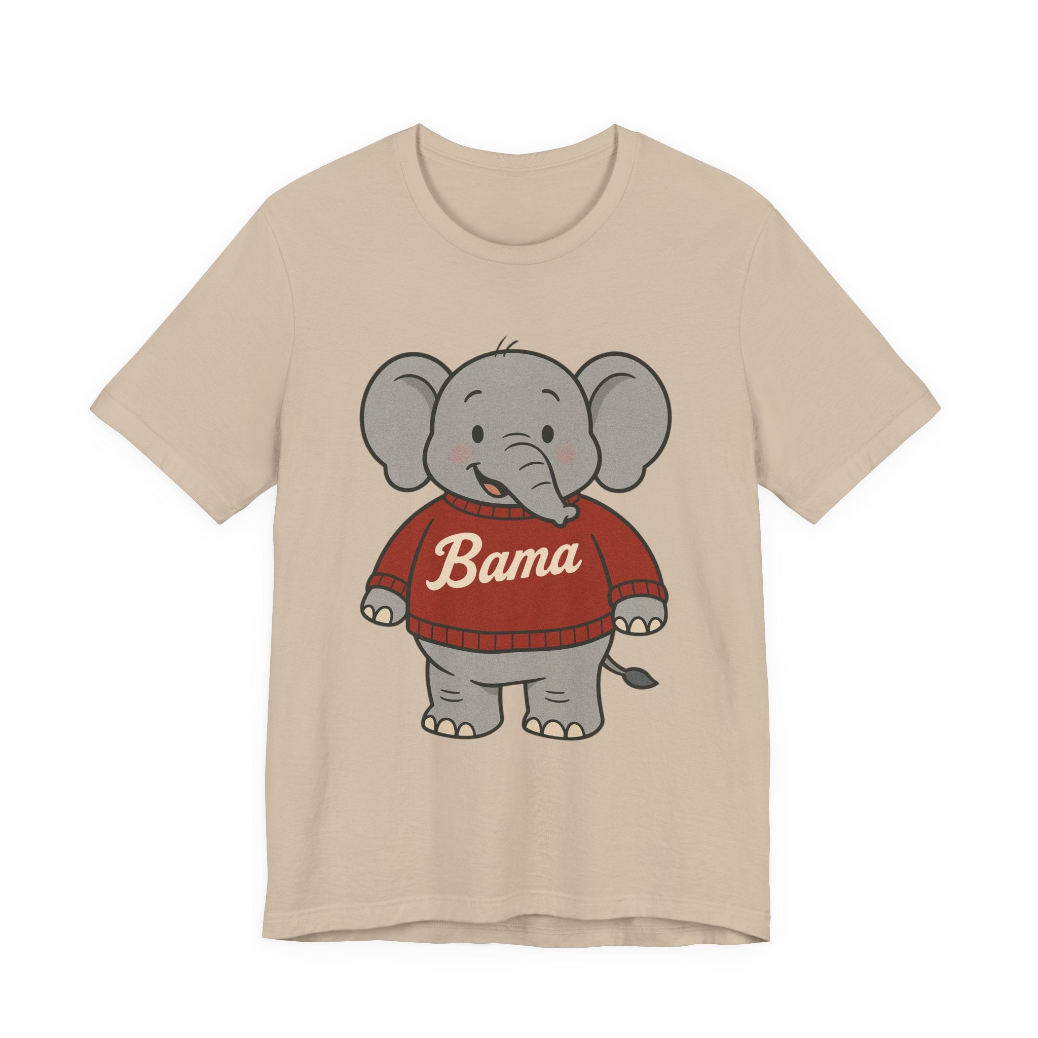 Alabama Football Elephant T-Shirt | Cute Bama Shirt | College Football Lover Gift | Casual Everyday Wear | Graphic Tee for Kids & Adults