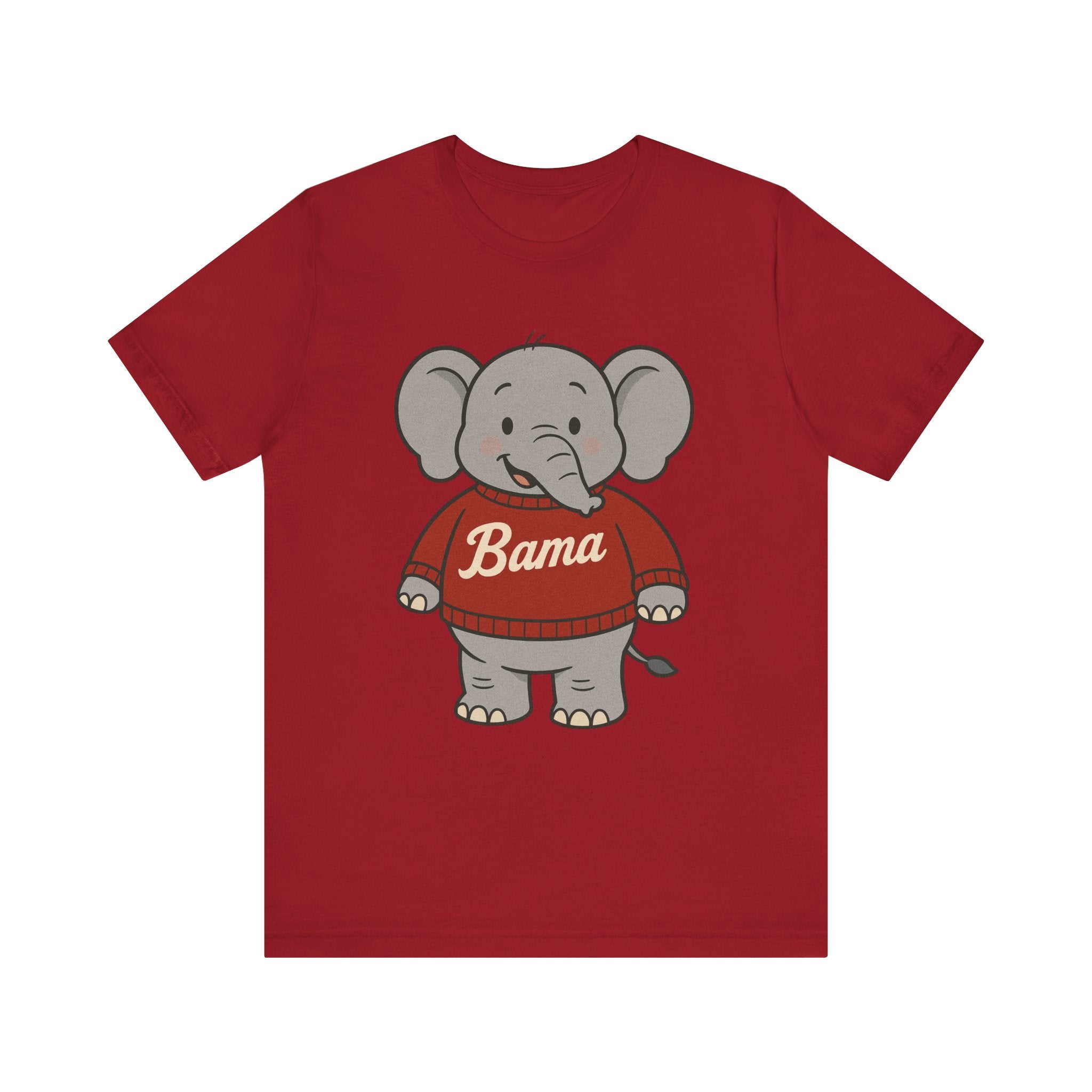 Alabama Football Elephant T-Shirt | Cute Bama Shirt | College Football Lover Gift | Casual Everyday Wear | Graphic Tee for Kids & Adults