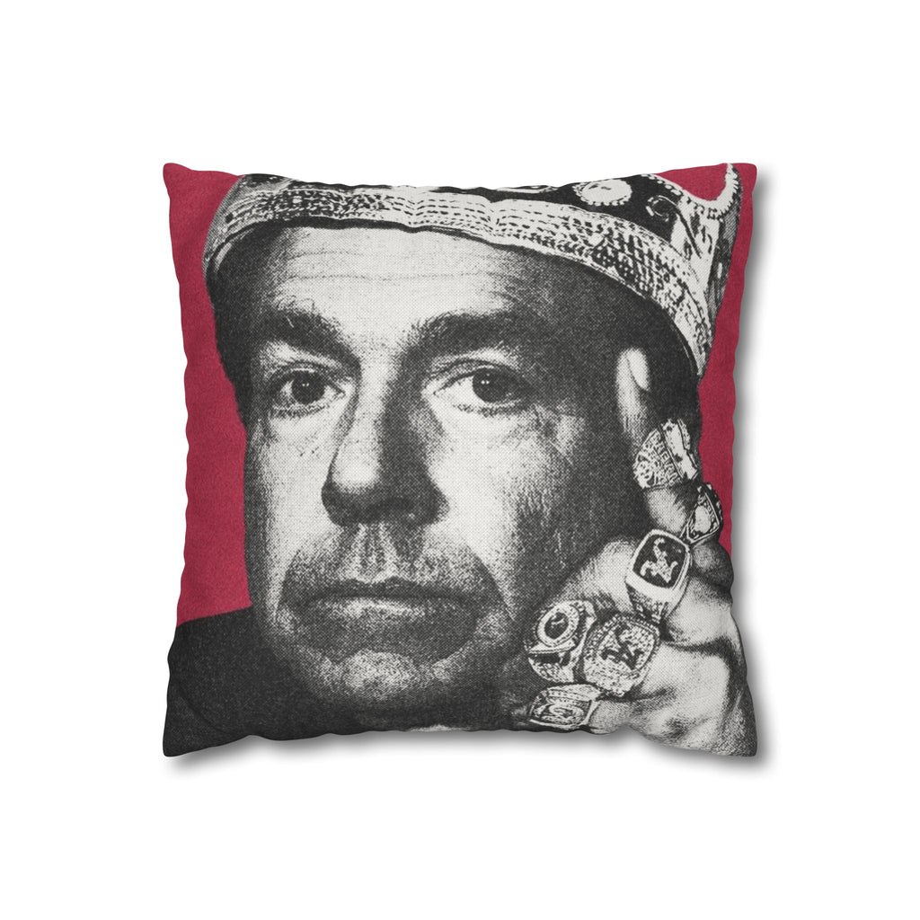 King Saban Faux Suede Pillowcase (14x14) | Unique Alabama Fan Home Decor | Throw Pillow for Living Room