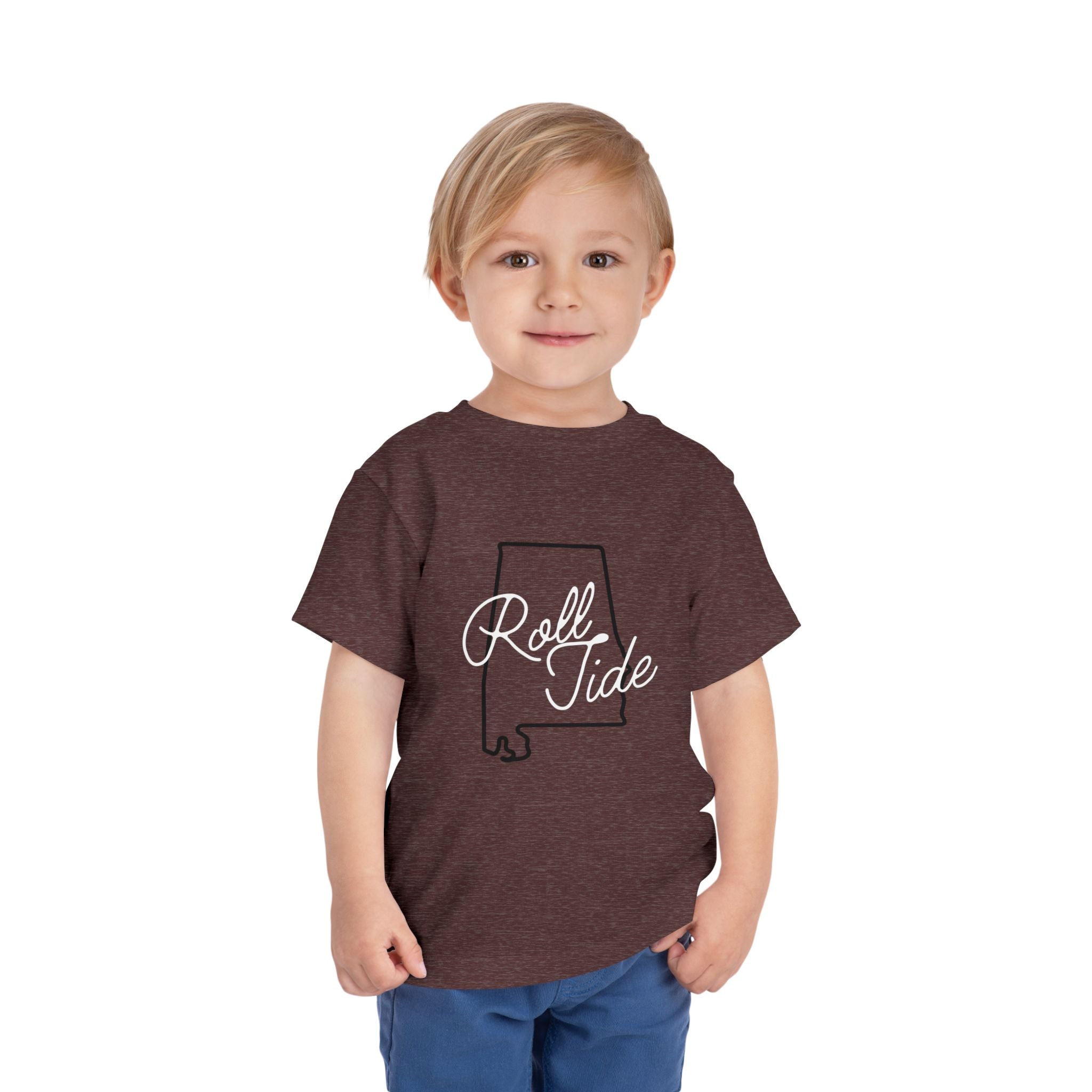 Alabama State Toddler Tee (2T-5T) | Cute Short Sleeve Bama Shirt |  Tide Shirt | Alabama Football Toddler Gift