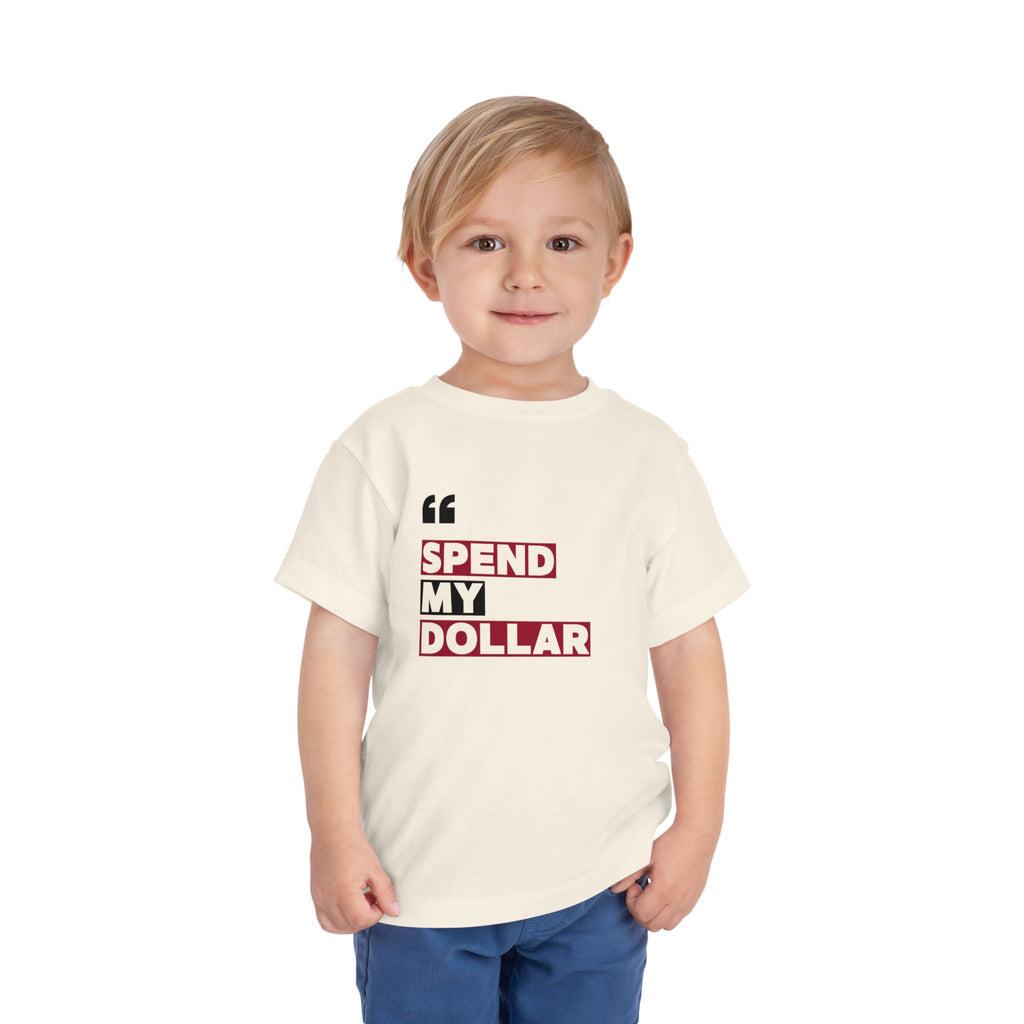 Alabama Toddler Spend My Dollar Short Sleeve Tee (2T-5T) |  Tuscaloosa T-Shirt  | Cute Gift for Kids
