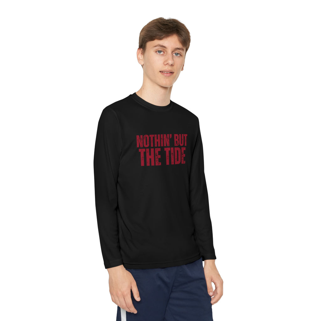 Nothin But the Tide Youth Long Sleeve Tee (S-XL) | Shirt for Active Kids | Sportswear | Gift for Young Athletes