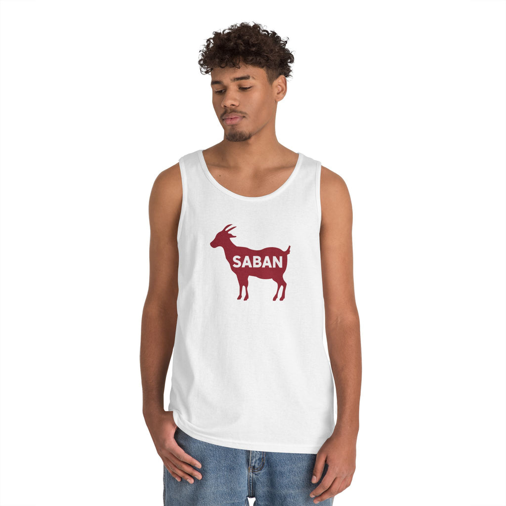 Saban Goat Unisex Cotton Tank Top | Casual Alabama Football Wear | Gifts for Bama Lovers