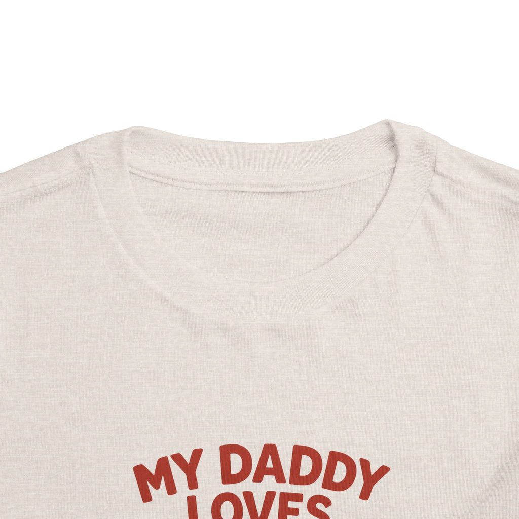 My Daddy Loves Bama Toddler Tee (2T-5T) |  Alabama Cute Kids' T-Shirt l Baby Shower Gift | Alabama Fan Apparel |Toddler Clothing
