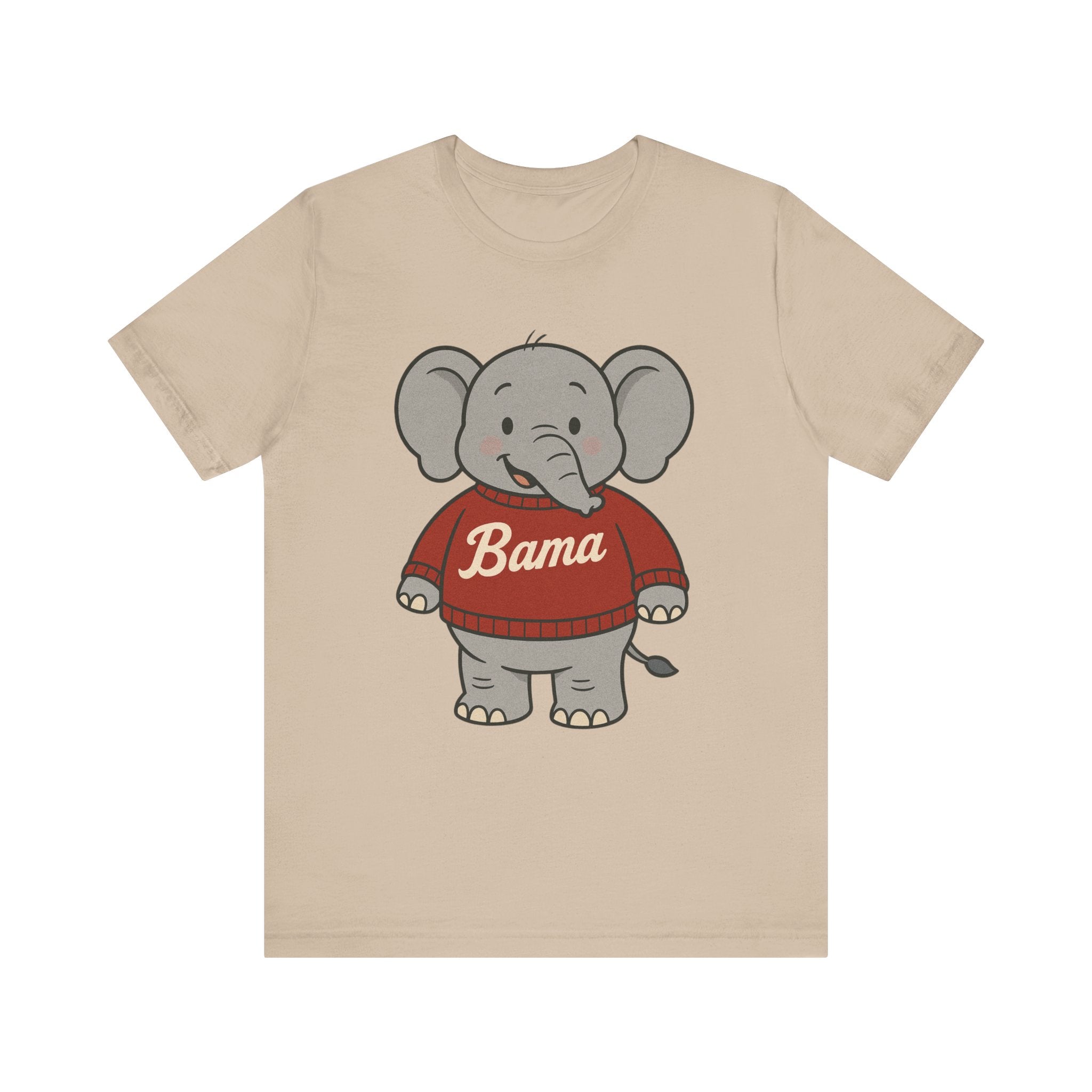 Alabama Football Elephant T-Shirt | Cute Bama Shirt | College Football Lover Gift | Casual Everyday Wear | Graphic Tee for Kids & Adults