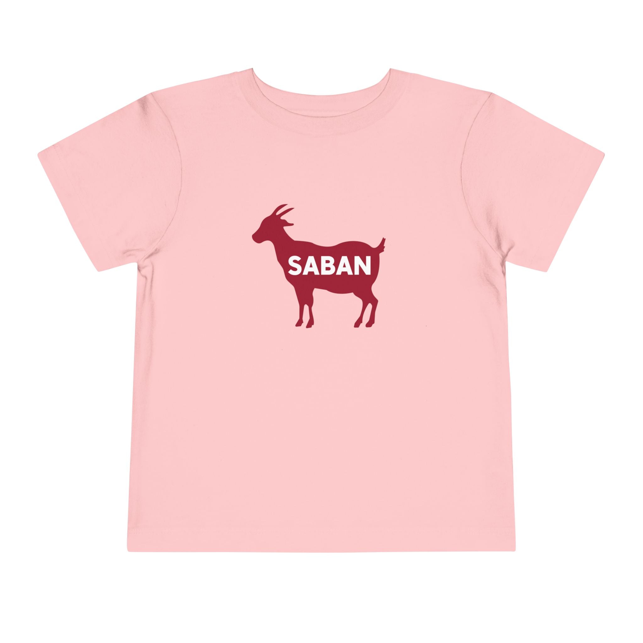 Saban GOAT Cute Toddler Tee (2T-5T) | Kids Animal Shirt | Funny Baby Gift | Summer T-Shirt | Alabama Football