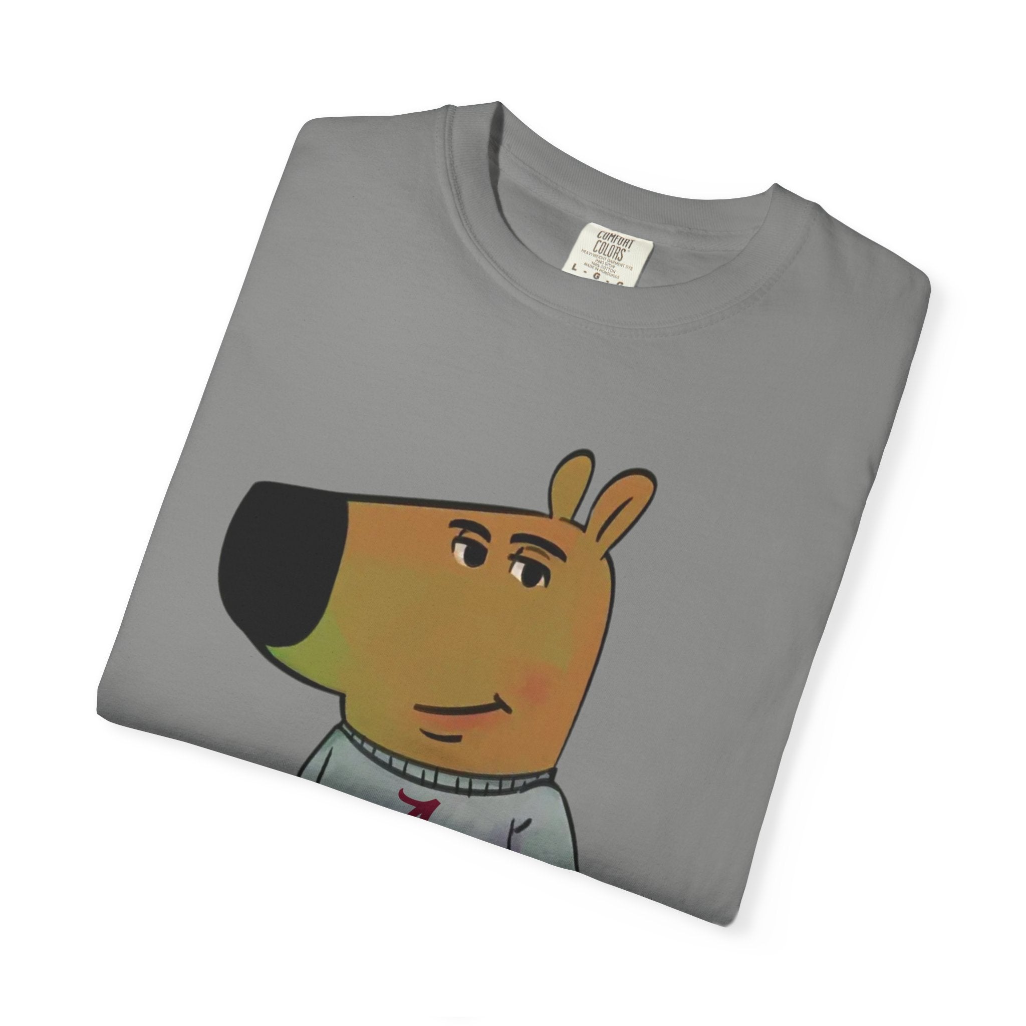 Alabama Chill Guy Shirt | College Football Character Tee | Unisex Cotton T-Shirt | Cartoon Graphic Shirt | Gift for Dog Lovers