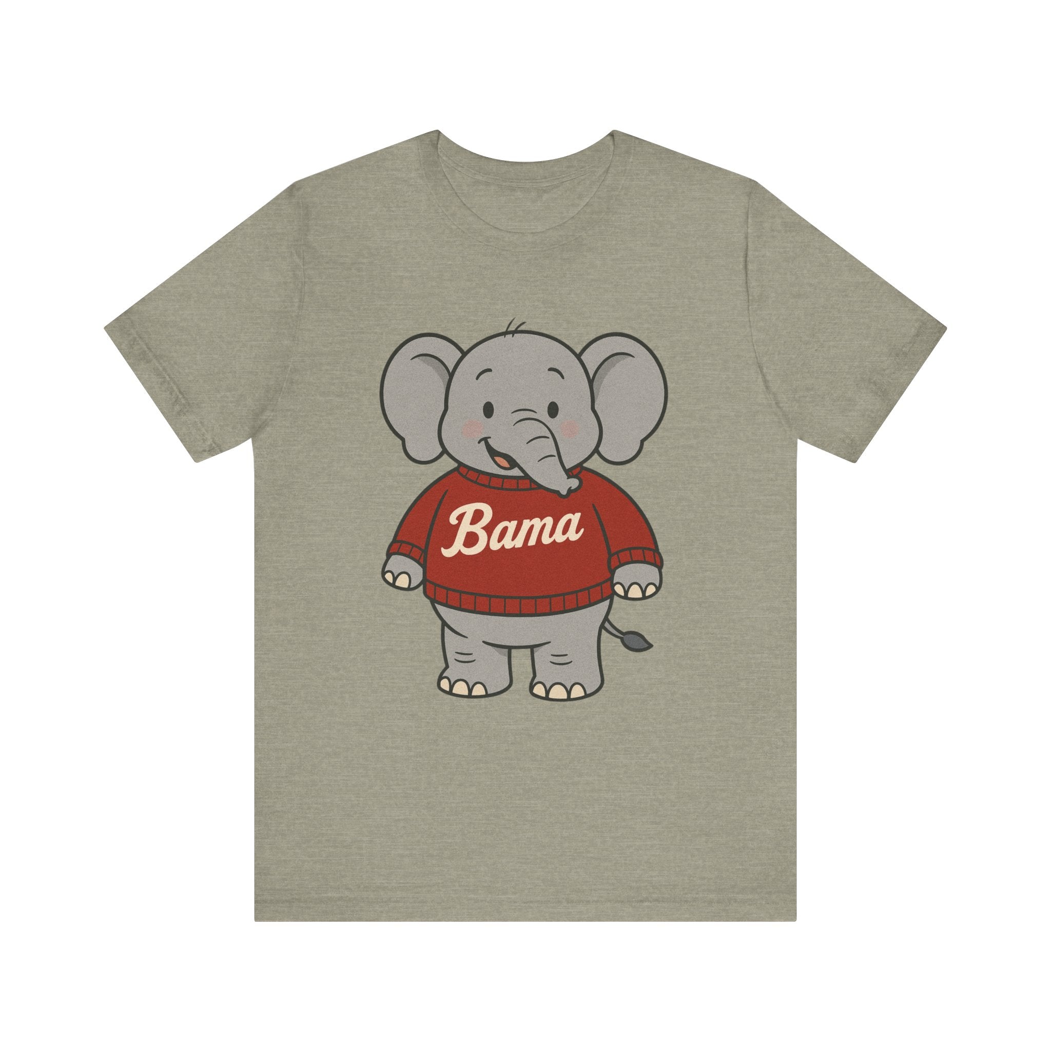 Alabama Football Elephant T-Shirt | Cute Bama Shirt | College Football Lover Gift | Casual Everyday Wear | Graphic Tee for Kids & Adults
