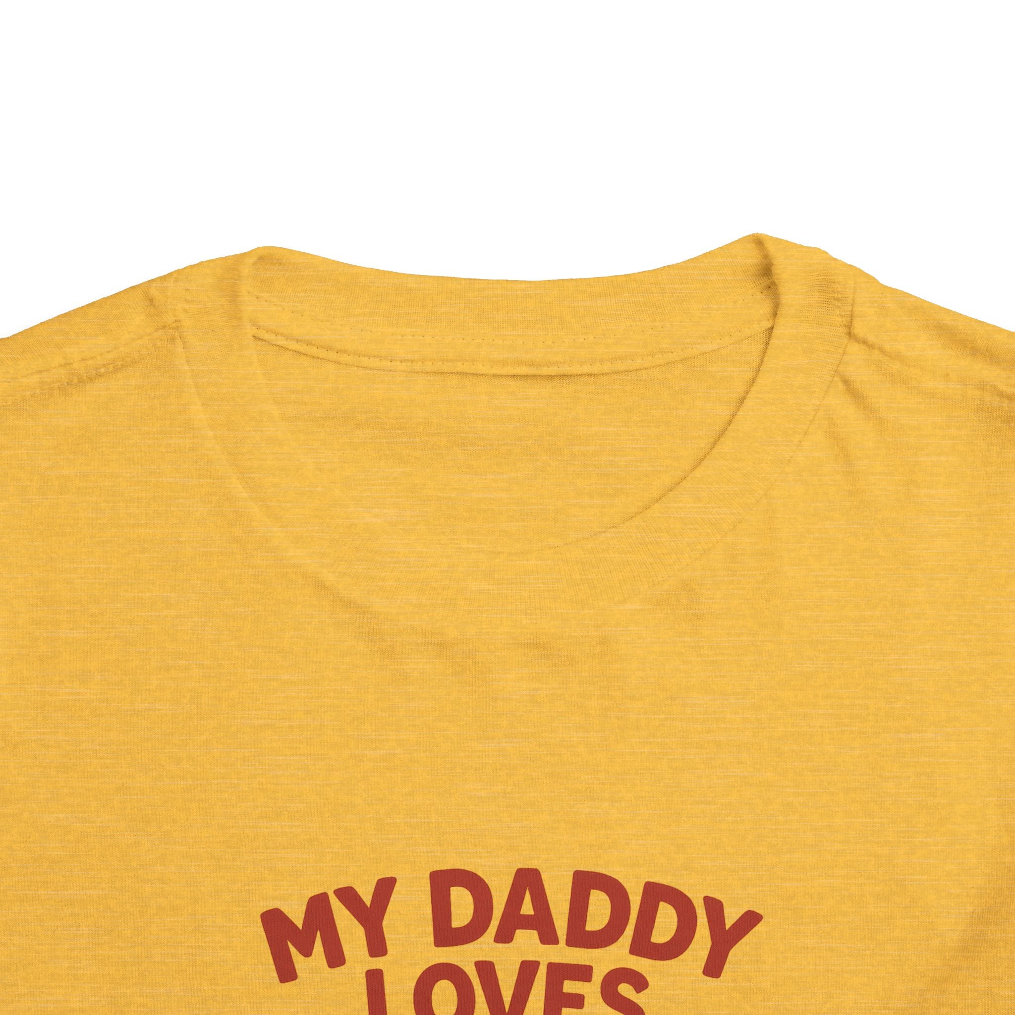 My Daddy Loves Bama Toddler Tee (2T-5T) |  Alabama Cute Kids' T-Shirt l Baby Shower Gift | Alabama Fan Apparel |Toddler Clothing