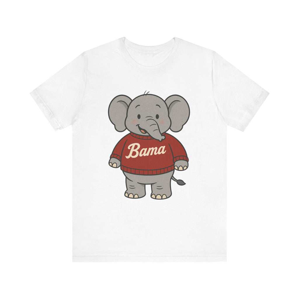 Alabama Football Elephant T-Shirt | Cute Bama Shirt | College Football Lover Gift | Casual Everyday Wear | Graphic Tee for Kids & Adults