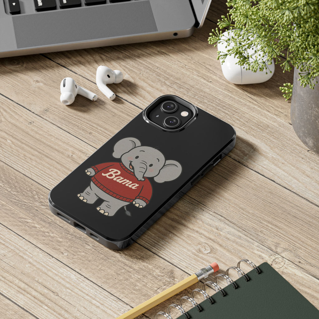 Alabama Elephant Tough Phone Case | Perfect for Alabama Fans | Gift for College Students | College Merchandise | Bama Unique Phone Cover