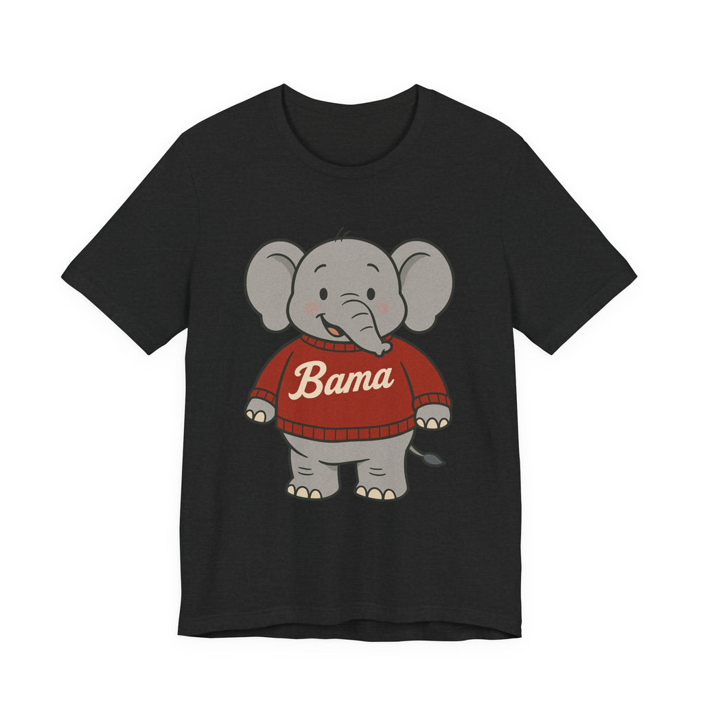 Alabama Football Elephant T-Shirt | Cute Bama Shirt | College Football Lover Gift | Casual Everyday Wear | Graphic Tee for Kids & Adults