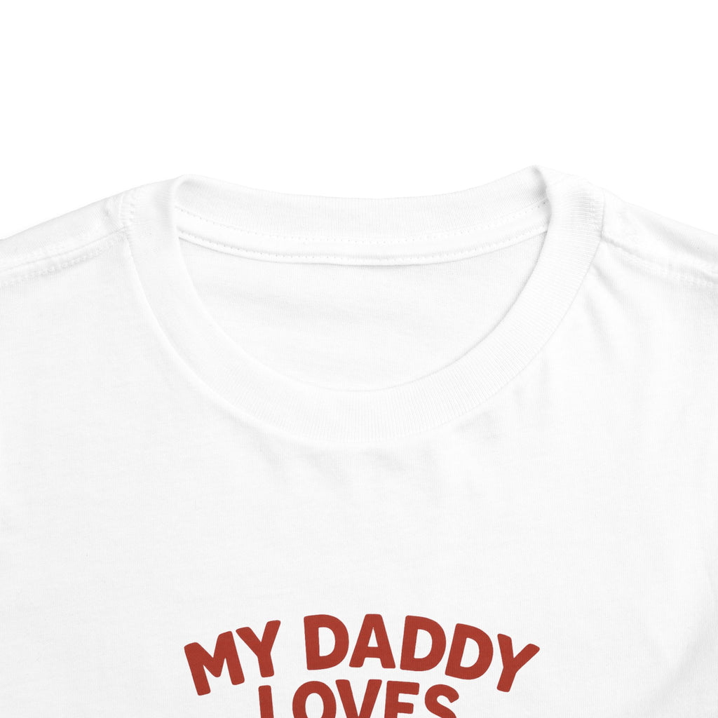 My Daddy Loves Bama Toddler Tee (2T-5T) |  Alabama Cute Kids' T-Shirt l Baby Shower Gift | Alabama Fan Apparel |Toddler Clothing