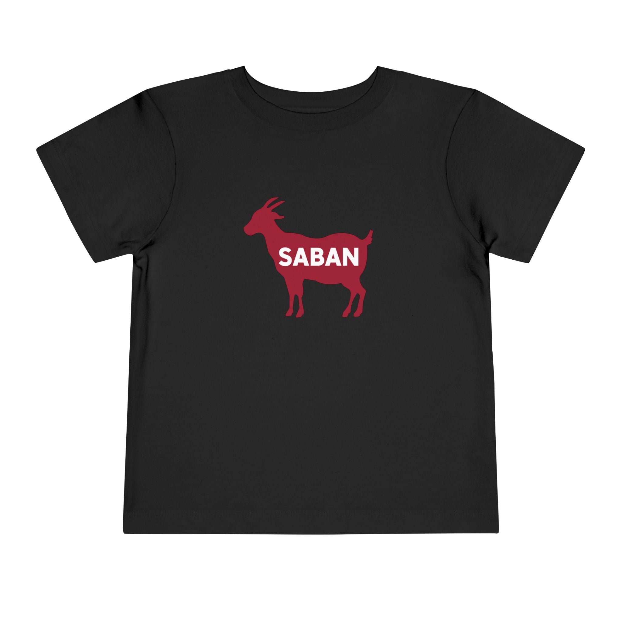 Saban GOAT Cute Toddler Tee (2T-5T) | Kids Animal Shirt | Funny Baby Gift | Summer T-Shirt | Alabama Football